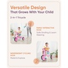 image:imageKRIDDO 2 in 1 Kids Tricycles Age 18 Month to 3 Years EVA Wheels Upgraded Trikes Gift for Toddlers 2 to 3 Year Old with Push Handle and Duck Bell BlueEva Wheelpink
