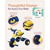 image:imageKRIDDO 2 in 1 Kids Tricycles Age 18 Month to 3 Years EVA Wheels Upgraded Trikes Gift for Toddlers 2 to 3 Year Old with Push Handle and Duck Bell BlueEva Wheelblue