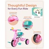 image:imageKRIDDO 2 in 1 Kids Tricycles Age 18 Month to 3 Years EVA Wheels Upgraded Trikes Gift for Toddlers 2 to 3 Year Old with Push Handle and Duck Bell BlueEva Wheelpink