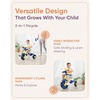 image:imageKRIDDO 2 in 1 Kids Tricycles Age 18 Month to 3 Years EVA Wheels Upgraded Trikes Gift for Toddlers 2 to 3 Year Old with Push Handle and Duck Bell BlueEva Wheelblue