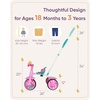 image:imageKRIDDO 2 in 1 Kids Tricycles Age 18 Month to 3 Years EVA Wheels Upgraded Trikes Gift for Toddlers 2 to 3 Year Old with Push Handle and Duck Bell BlueEva Wheelpink