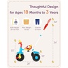 image:imageKRIDDO 2 in 1 Kids Tricycles Age 18 Month to 3 Years EVA Wheels Upgraded Trikes Gift for Toddlers 2 to 3 Year Old with Push Handle and Duck Bell BlueLight Blue