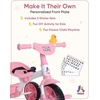 image:imageKRIDDO 2 in 1 Kids Tricycles Age 18 Month to 3 Years EVA Wheels Upgraded Trikes Gift for Toddlers 2 to 3 Year Old with Push Handle and Duck Bell BlueLight Pink