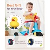 image:imageKRIDDO 2 in 1 Kids Tricycles Age 18 Month to 3 Years EVA Wheels Upgraded Trikes Gift for Toddlers 2 to 3 Year Old with Push Handle and Duck Bell BlueLight Blue