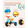 image:imageKRIDDO 2 in 1 Kids Tricycles Age 18 Month to 3 Years EVA Wheels Upgraded Trikes Gift for Toddlers 2 to 3 Year Old with Push Handle and Duck Bell BlueLight Blue