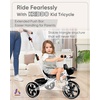 image:imageKRIDDO 2in1 Toddler Tricycle for Ages 18 Months to 5 Years Old  Extended Push Handle for Effortless Push Gift Trike for Toddler 3 to 5 Year Kids Tricycle with Foldable Front Footrest WhiteWhite