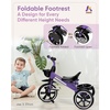 image:imageKRIDDO 2in1 Toddler Tricycle for Ages 18 Months to 5 Years Old  Extended Push Handle for Effortless Push Gift Trike for Toddler 3 to 5 Year Kids Tricycle with Foldable Front Footrest WhitePurple