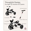 image:imageKRIDDO 2in1 Toddler Tricycle for Ages 18 Months to 5 Years Old  Extended Push Handle for Effortless Push Gift Trike for Toddler 3 to 5 Year Kids Tricycle with Foldable Front Footrest WhiteWhite