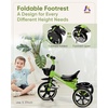 image:imageKRIDDO 2in1 Toddler Tricycle for Ages 18 Months to 5 Years Old  Extended Push Handle for Effortless Push Gift Trike for Toddler 3 to 5 Year Kids Tricycle with Foldable Front Footrest WhiteGreen