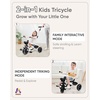 image:imageKRIDDO 2in1 Toddler Tricycle for Ages 18 Months to 5 Years Old  Extended Push Handle for Effortless Push Gift Trike for Toddler 3 to 5 Year Kids Tricycle with Foldable Front Footrest WhiteWhite