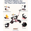 image:imageKRIDDO 2in1 Tricycle for Toddlers 155 Years Push Tricycle with Parent Steering Detachable Handle 9Stage Adjustable Handlebar Toddler Trike with Safety Belt Clutch Pedals amp Dual Basket PinkPink