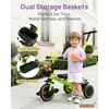 image:imageKRIDDO 2in1 Tricycle for Toddlers 155 Years Push Tricycle with Parent Steering Detachable Handle 9Stage Adjustable Handlebar Toddler Trike with Safety Belt Clutch Pedals amp Dual Basket PinkGreen