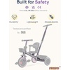 image:imageKRIDDO 2in1 Tricycle for Toddlers 155 Years Push Tricycle with Parent Steering Detachable Handle 9Stage Adjustable Handlebar Toddler Trike with Safety Belt Clutch Pedals amp Dual Basket PinkPink