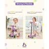 image:imageKRIDDO 3in1 Scooter for Kids Ages 15 Years Old Folding Scooter with 3 Lighted Wheels Wide Standing Board Adjustable Height LearntoSteer Handlebar for Indoor and OutdoorPurple