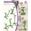image:imageKRIDDO 3in1 Scooter for Kids Ages 15 Years Old Folding Scooter with 3 Lighted Wheels Wide Standing Board Adjustable Height LearntoSteer Handlebar for Indoor and OutdoorGreen