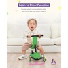 image:imageKRIDDO 3in1 Scooter for Kids Ages 15 Years Old Folding Scooter with 3 Lighted Wheels Wide Standing Board Adjustable Height LearntoSteer Handlebar for Indoor and OutdoorGreen