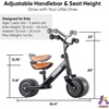 image:imageKRIDDO Baby Balance Bike Mini Cruiser Design with Wide PU Wheels for 13 Year Olds Ideal First Birthday Gift and Baby Toy PinkBblack