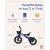 image:imageKRIDDO Kids Tricycles Age 24 Month to 4 Years Toddler Kids Trike for 25 to 5 Year Old Gift Toddler Tricycles for 24 Year Olds Trikes for Toddlers PurpleBlue Sport