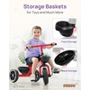 image:imageKRIDDO Kids Tricycles Age 24 Month to 4 Years Toddler Kids Trike for 25 to 5 Year Old Gift Toddler Tricycles for 24 Year Olds Trikes for Toddlers PurpleRed