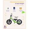 image:imageKRIDDO Pro Toddler Balance Bike 2 Year Old with Hand Brake and Kickstand 12 Inch Push Bicycle Gift Bike for 25 Boys Girls PinkGreen