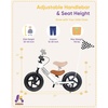 image:imageKRIDDO Pro Toddler Balance Bike 2 Year Old with Hand Brake and Kickstand 12 Inch Push Bicycle Gift Bike for 25 Boys Girls PinkWhite