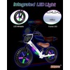 image:imageKRIDDO Toddler Balance Bike 2 Year Old Age 18 Months to 5 Years Old 12 Inch Push Bicycle with Customize Plate 3 Sets of Stickers Included Gift Bike for 23 Boys Girls GreenWhite Led