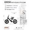 image:imageKRIDDO Toddler Balance Bike 2 Year Old Age 18 Months to 5 Years Old 12 Inch Push Bicycle with Customize Plate 3 Sets of Stickers Included Gift Bike for 23 Boys Girls GreenMatte Black