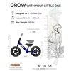 image:imageKRIDDO Toddler Balance Bike 2 Year Old Age 18 Months to 5 Years Old 12 Inch Push Bicycle with Customize Plate 3 Sets of Stickers Included Gift Bike for 23 Boys Girls GreenBlue