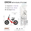 image:imageKRIDDO Toddler Balance Bike 2 Year Old Age 18 Months to 5 Years Old 12 Inch Push Bicycle with Customize Plate 3 Sets of Stickers Included Gift Bike for 23 Boys Girls GreenRed