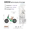 image:imageKRIDDO Toddler Balance Bike 2 Year Old Age 18 Months to 5 Years Old 12 Inch Push Bicycle with Customize Plate 3 Sets of Stickers Included Gift Bike for 23 Boys Girls GreenGreen