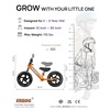 image:imageKRIDDO Toddler Balance Bike 2 Year Old Age 18 Months to 5 Years Old 12 Inch Push Bicycle with Customize Plate 3 Sets of Stickers Included Gift Bike for 23 Boys Girls GreenOrange